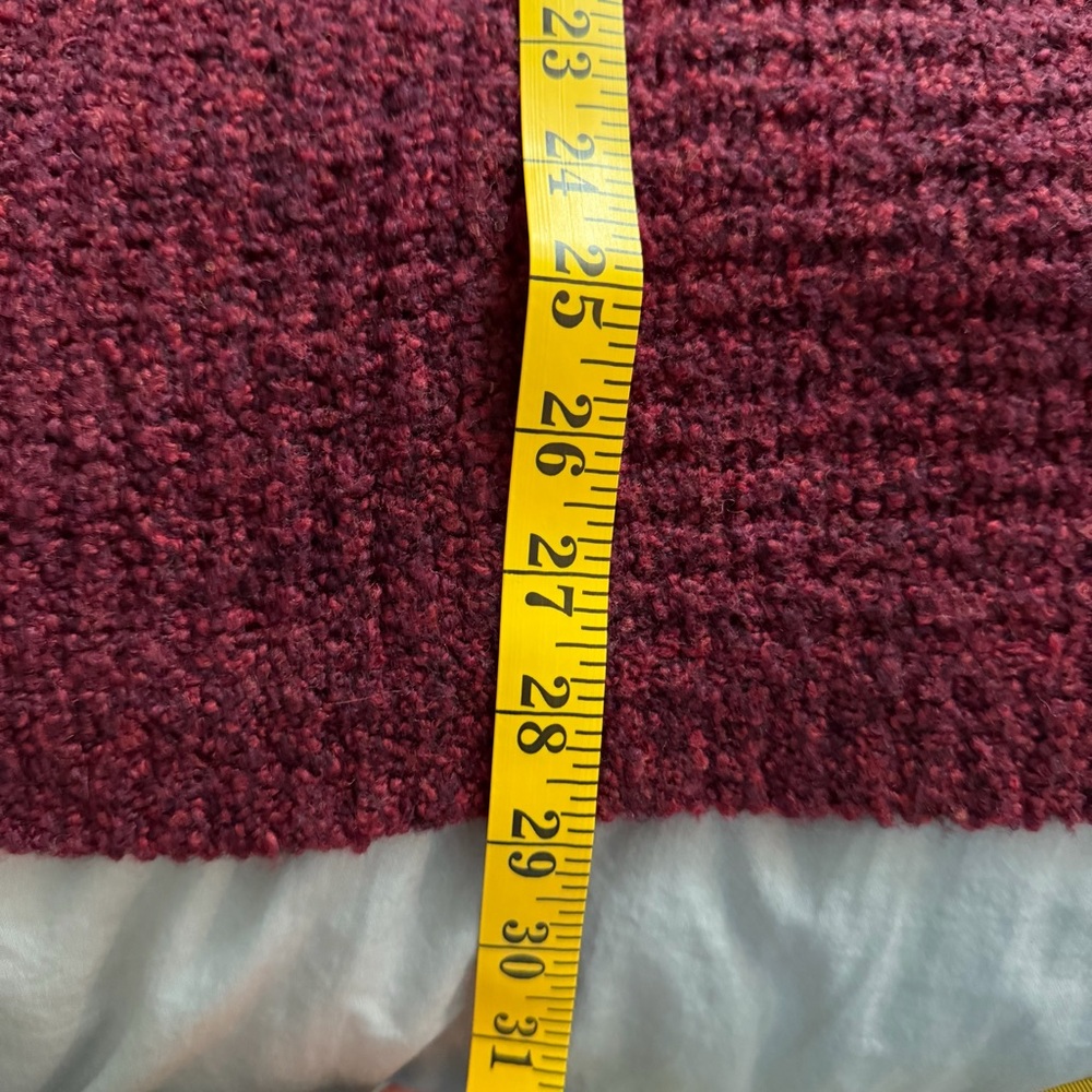Eileen Fisher Wool Cashmere Oversized Slouchy Turtleneck Sweater L Burgundy - Picture 5 of 7